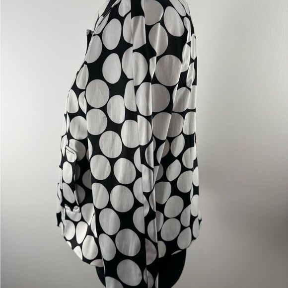 Vertigo Paris Black and White Geometric Cape blazer women’s medium - Picture 7 of 14